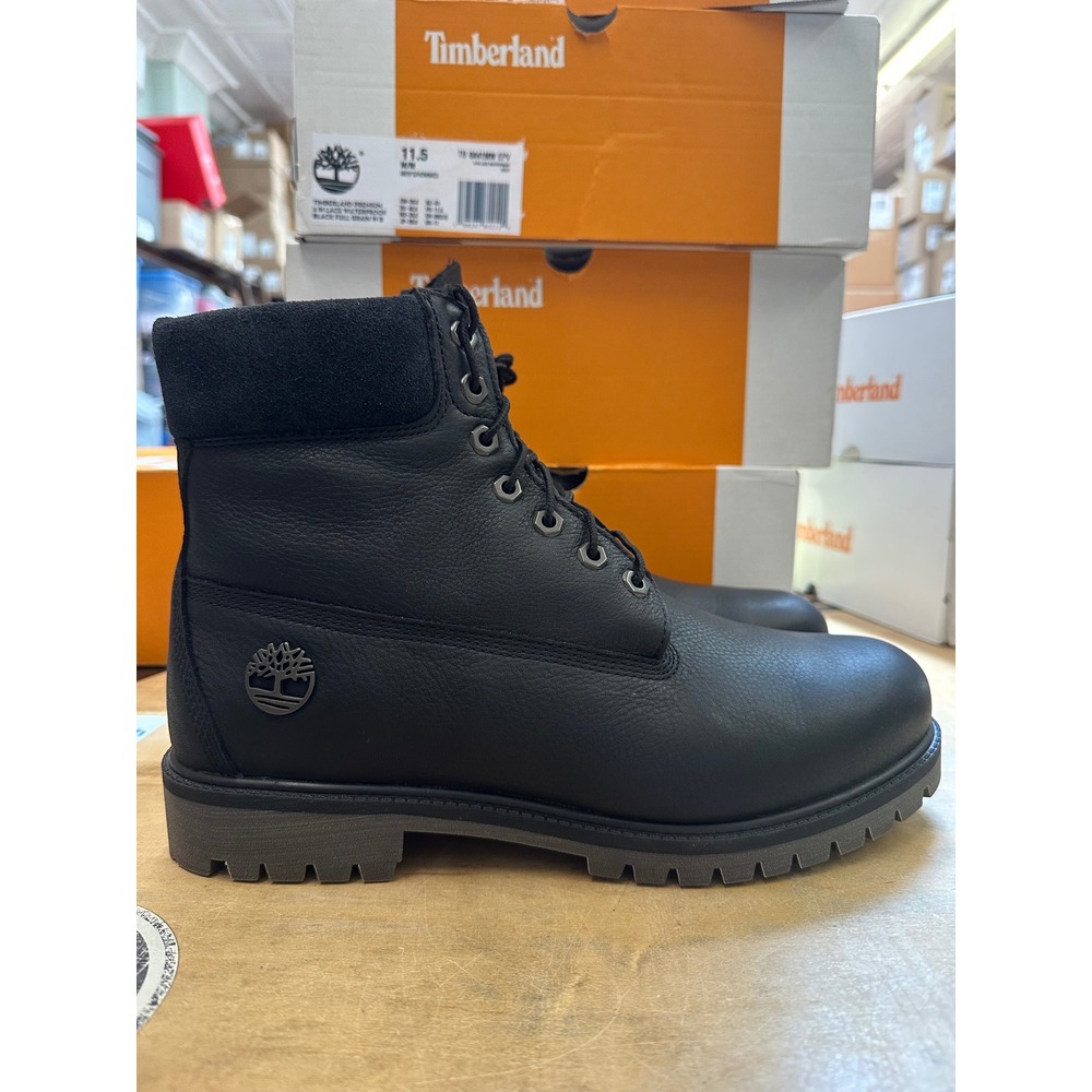 Timberland Premium 6" Waterproof Boots Black‎ Full Grain Leather TB 0A41MW EPV
